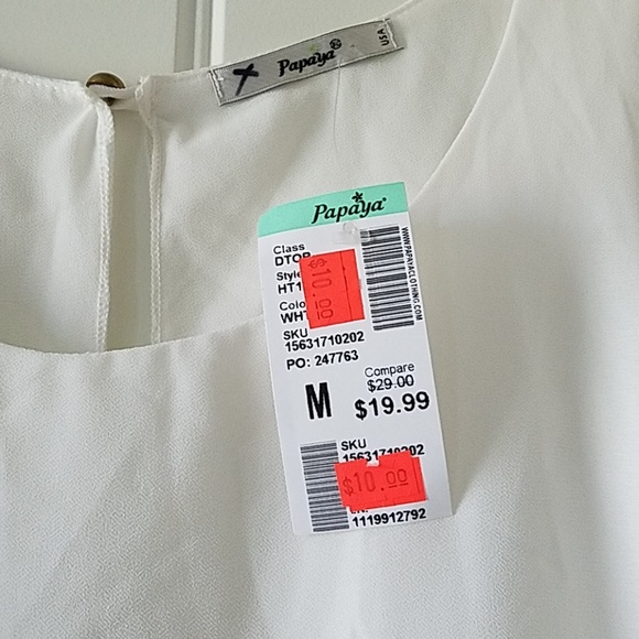 White Sheer High Low Tunic - Picture 2 of 4